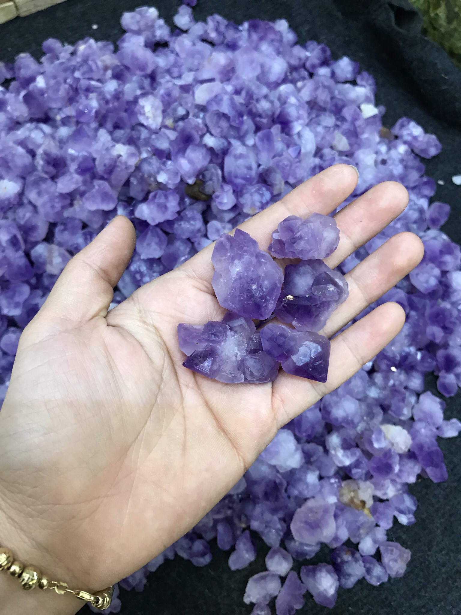 Đá mầm thạch anh tím, đá thô thạch anh tím, Đá vụn thạch anh tím - CADA DECOR