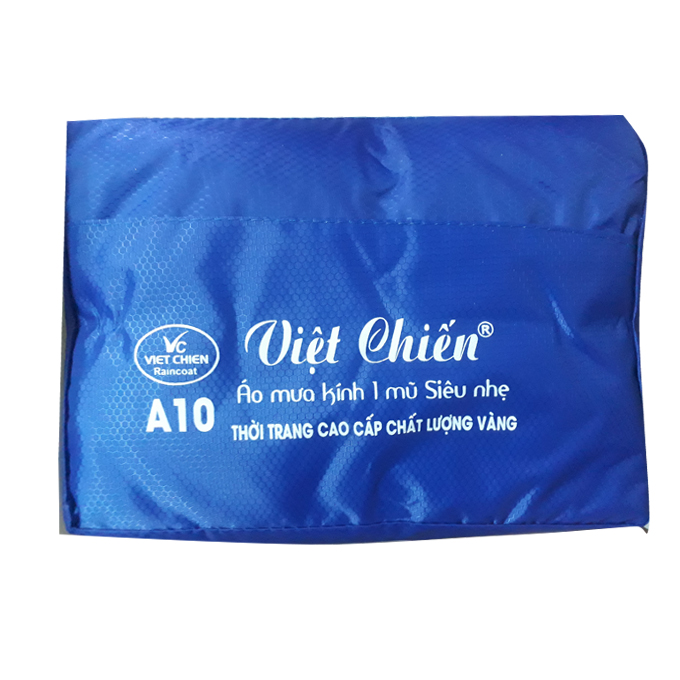 Áo Mưa Vải Dù Xẻ Tà 1 đầu size Lớn, Màu Xanh Dương Áo Rộng 1m4