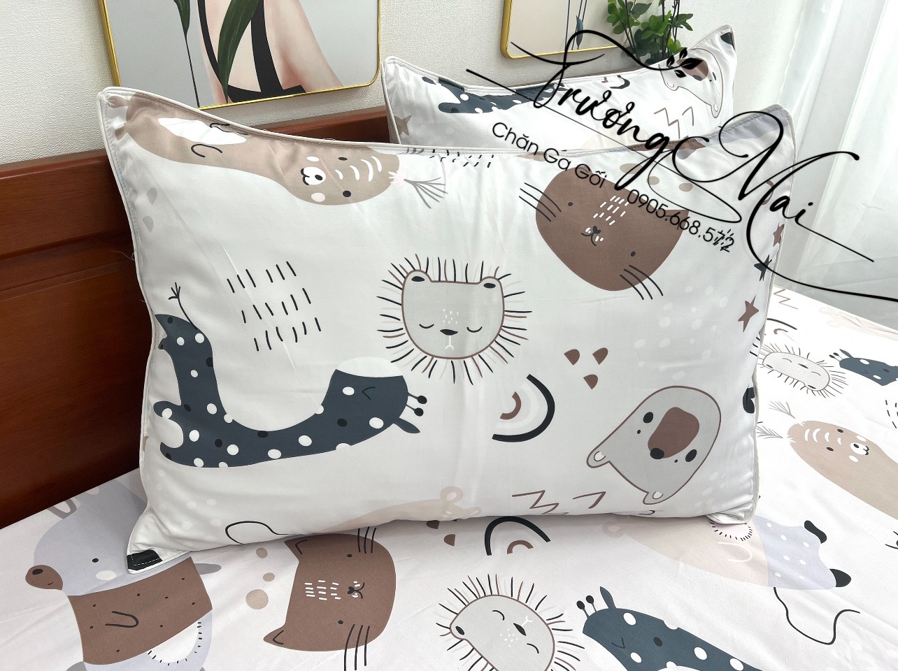 Ga gối vải lụa tencel mềm mướt mát sét không chăn và có chăn nhiều chọn lựa.
