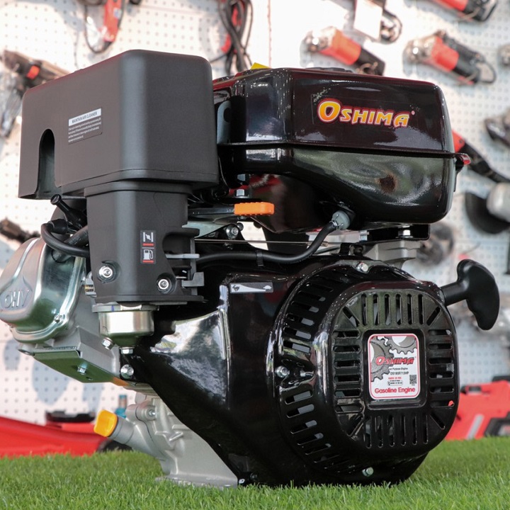 Máy nổ chạy xăng 13hp cốt thẳng oshima 185f