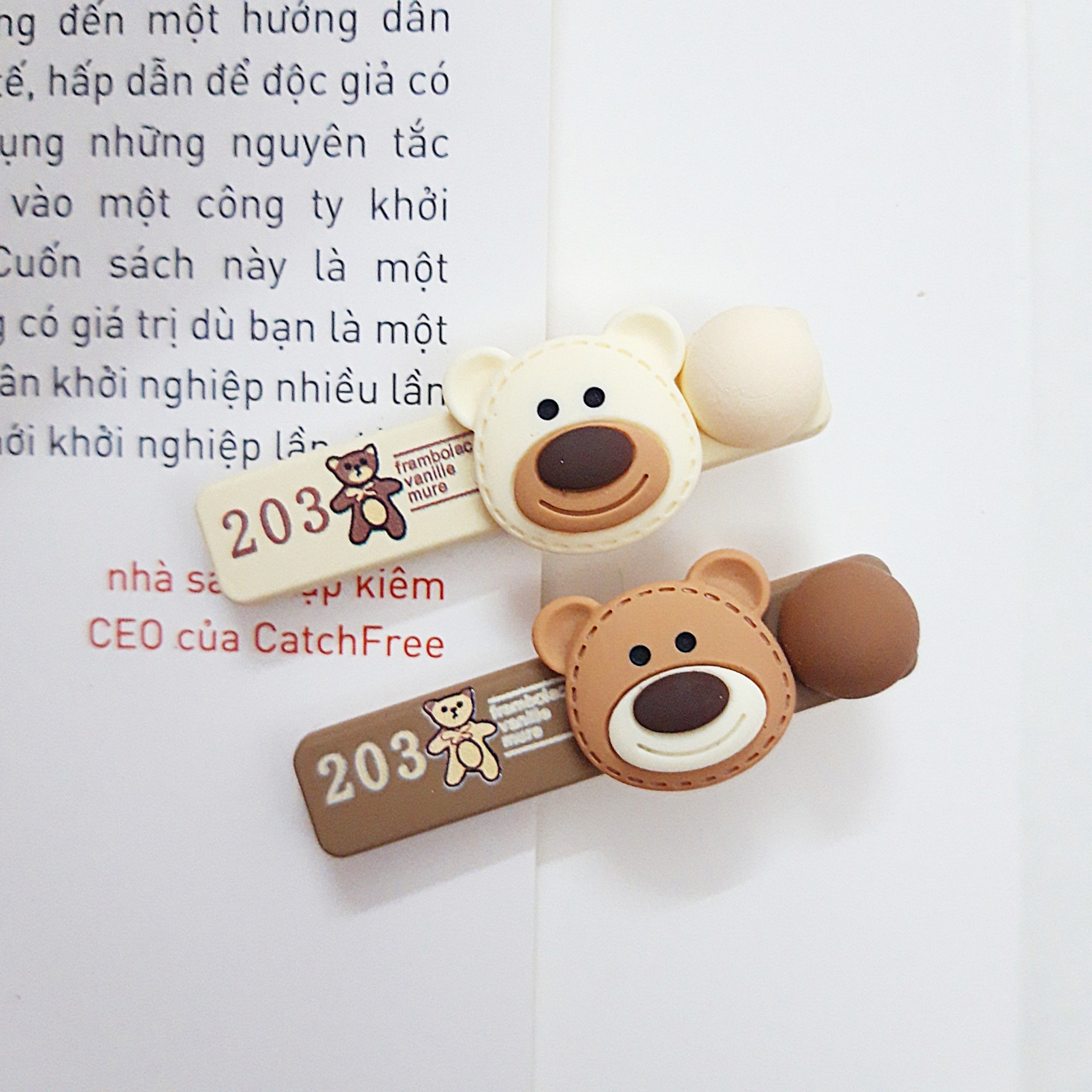 KẸP TÓC MÁI HÌNH GẤU PHONG CÁCH HÀN QUỐC (KẸP MỎ VỊT)