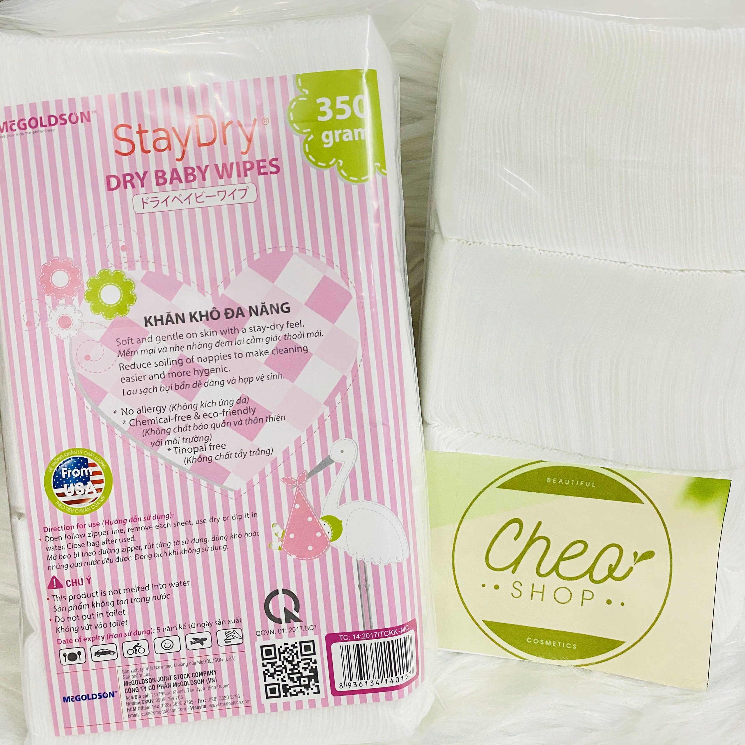 [HCM]Khăn vải khô đa năng Staydry 350g