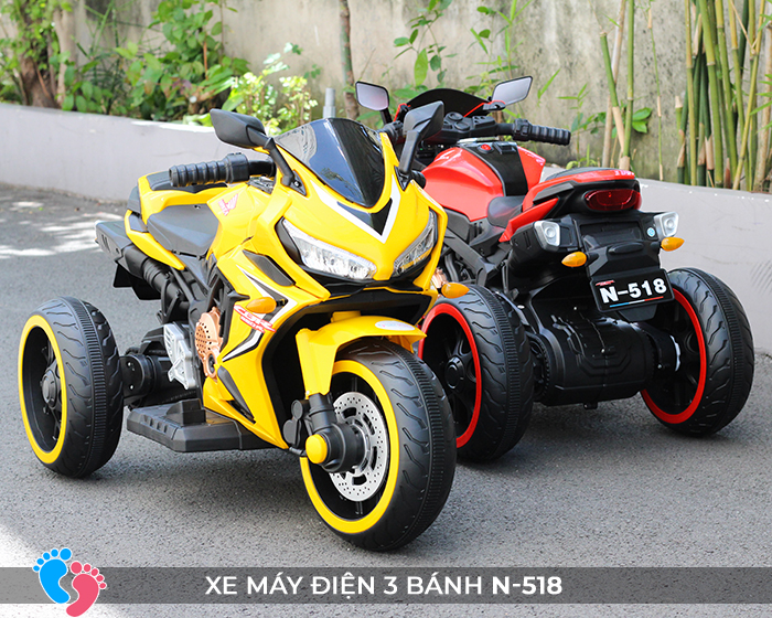 Xe mô tô điện 3 bánh sáng đèn N-518