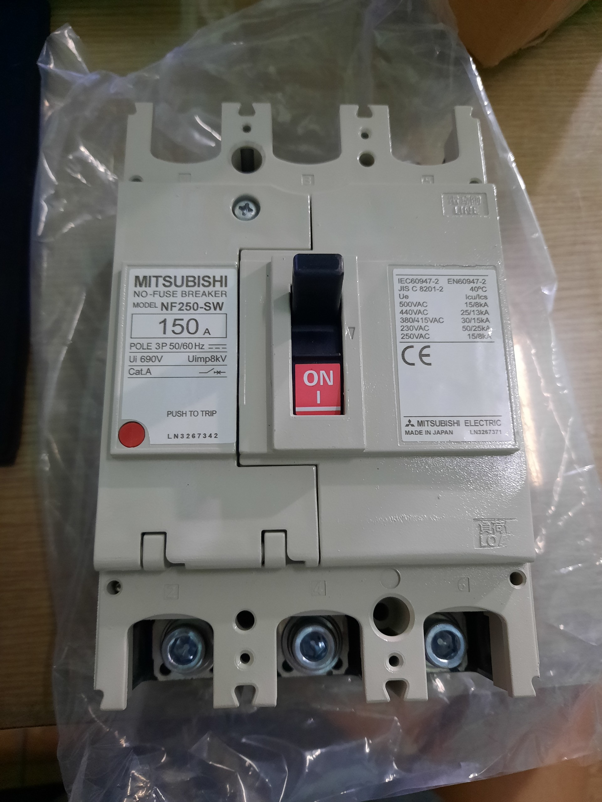 MCCB 150A Mitsubishi-MCCB 3 PHA 150A