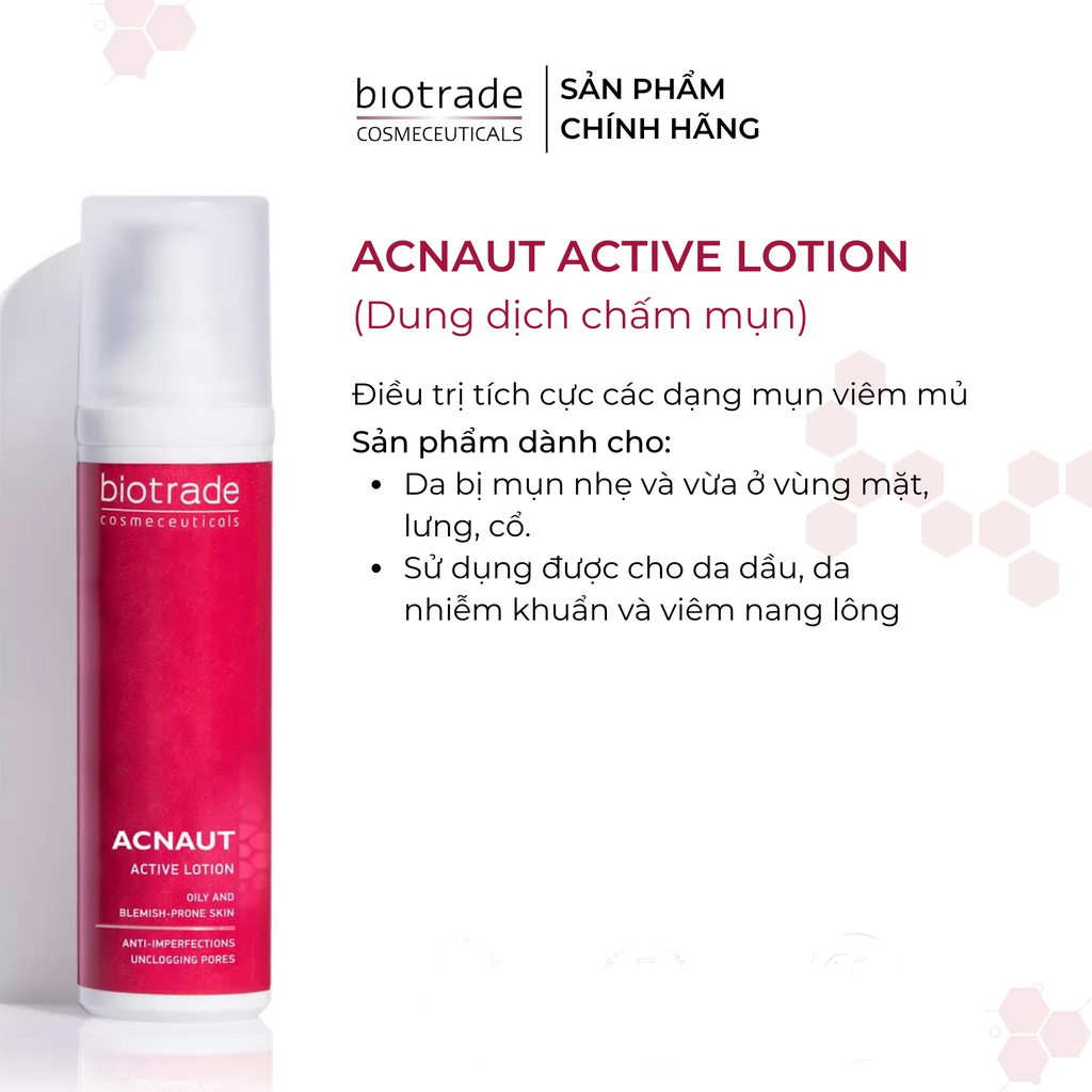 Lotion chấm mụn sưng viêm biotrade acnaut active lotion 10ml - hàng chính hãng
