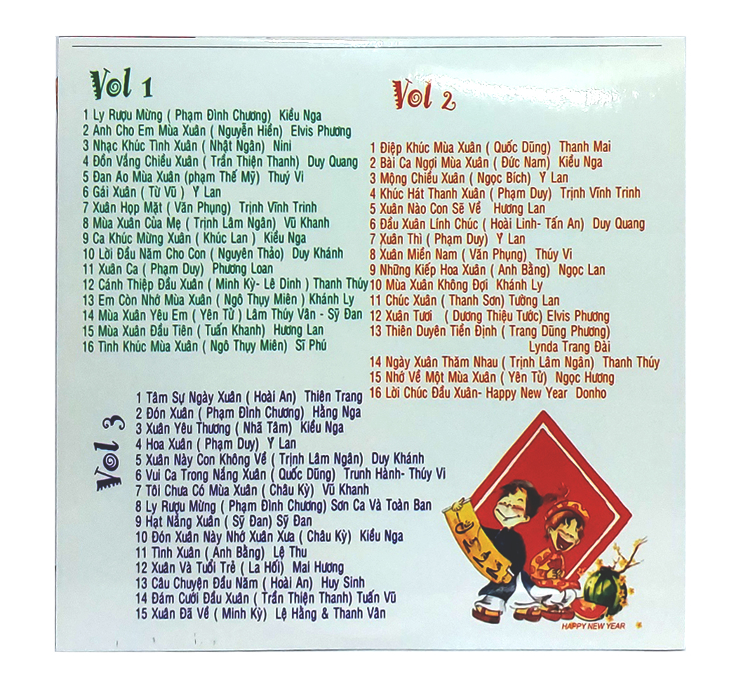 Various Artist - 47 Ca Khúc Xuân - Bộ 3CD (CD Phono)