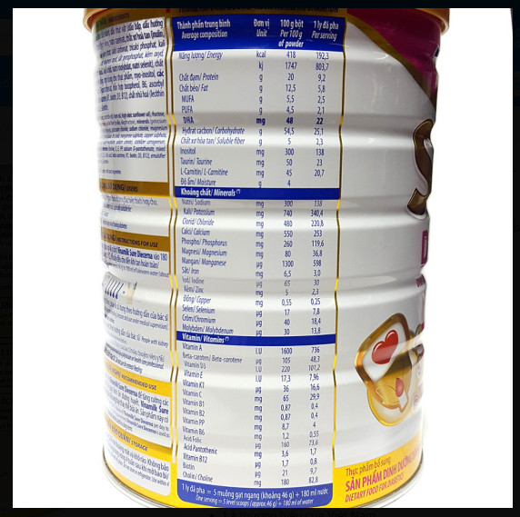 Sữa Bột Vinamilk Sure Diecerna - Hộp Thiếc 900g