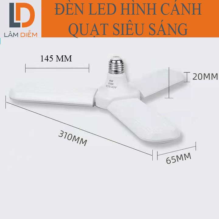 Bóng đèn led siêu sáng hình cánh quạt