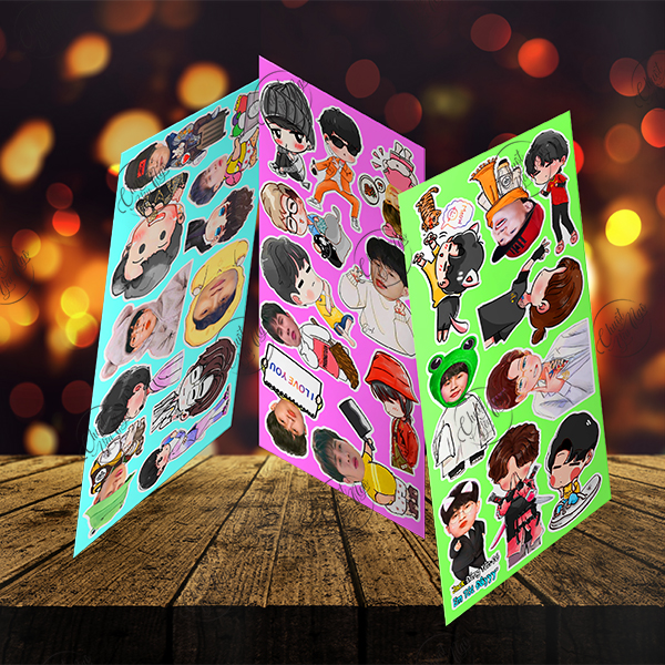 Combo 100 sticker meme JACK J97 hình dán phương tuấn meo meo đom đóm trang trí điện thoại laptop