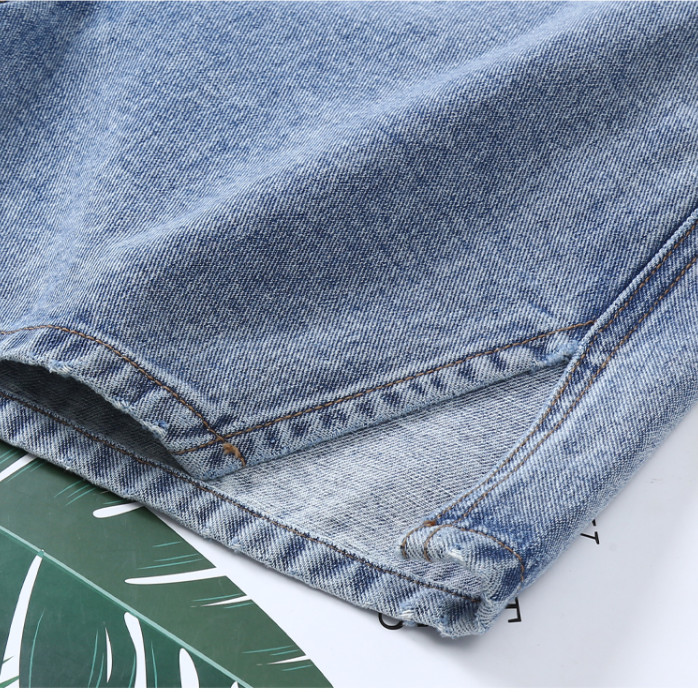 QUẦN JEAN NGỐ LỬNG NỮ XẺ LAI LƯNG CAO MÀU XANH NHẠT CAO CẤP HADI ĐỦ SIZE S, M, L FORM RỘNG VẢI MỀM TUNG TĂNG CƯỜI ĐỜI
