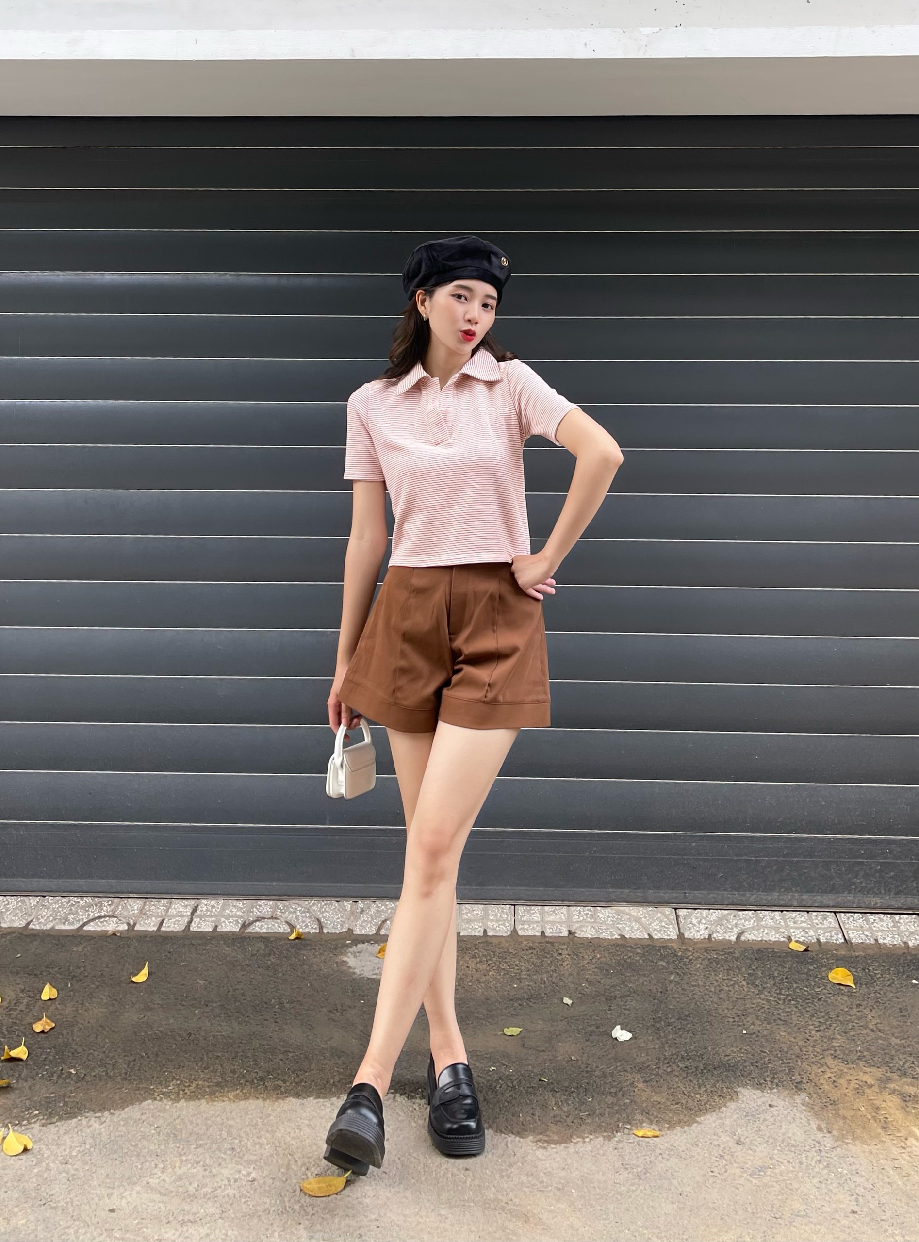 MIỀU_ÁO CROPTOP POLO SỌC