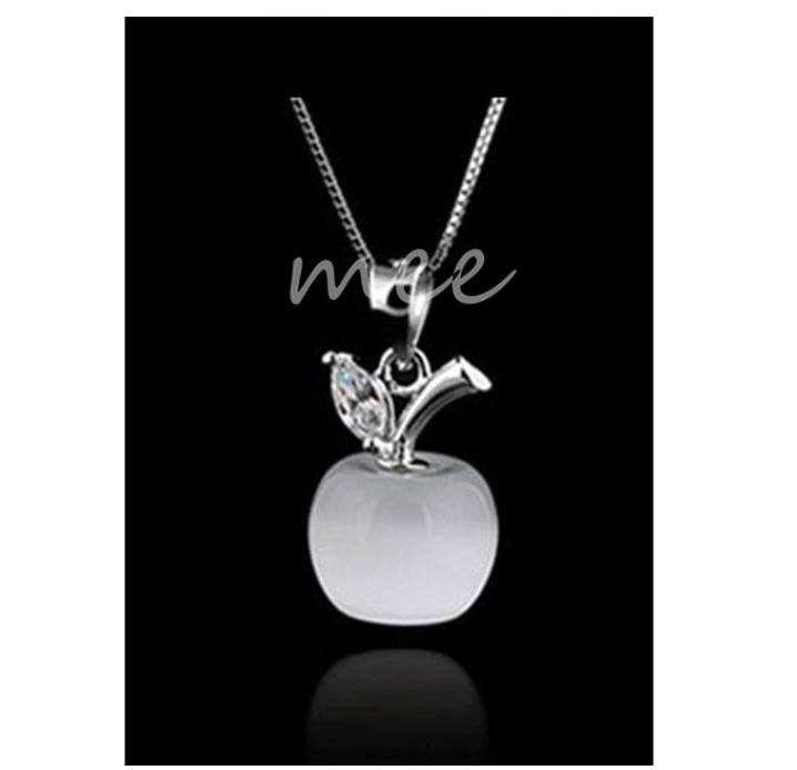 [HCM](Mặt Dây Chuyền) đá Opal Trái Táo Trắng