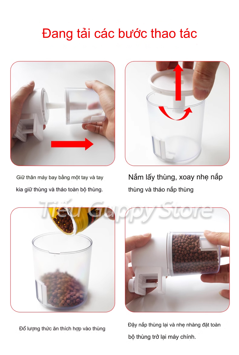 Máy Cho Ăn Tự Động Hồ Cá Chạy Pin Sobo Da-08