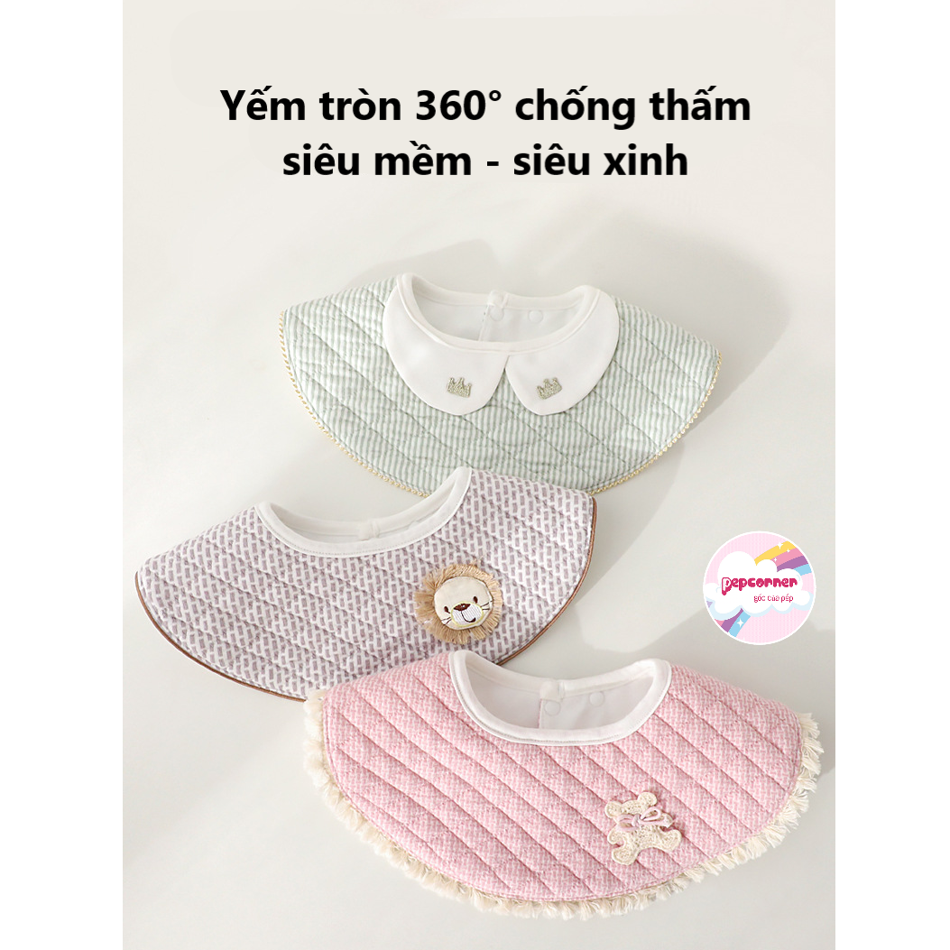 (SIÊU XINH) yếm tròn xoay 360 độ - yếm dãi cho bé