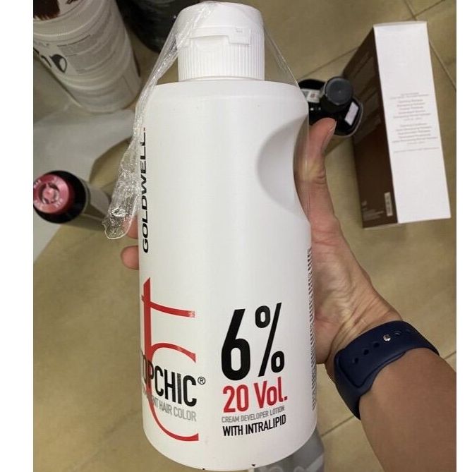 Dung môi pha màu nhuộm Oxy Goldwell Topchic (3%, 6%, 9%, 12% ) 1000ml