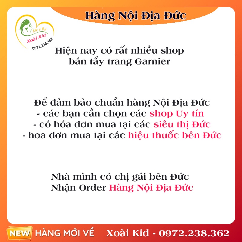 Nước tẩy trang Garnier chuẩn Đức [kèm Bill]