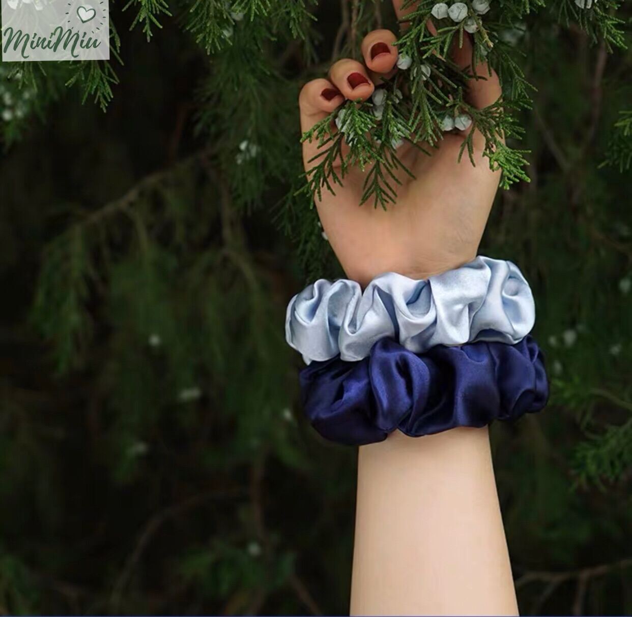 [HCM]Combo 10, 20, 30 dây cột tóc nữ, buộc tóc vải bản to Scrunchies handmade trơn phồng chất lụa, lụa satin, phi lụa cho bạn nữ và bé gái siêu cute CT26VA- MiniMiu