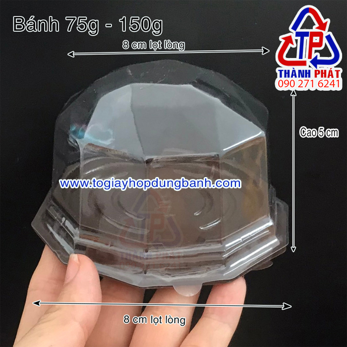 100 Hộp đựng bánh trung thu 2023 150g - Hộp đựng bánh trung thu lục giác - Hộp tròn kim cương FJ95-62