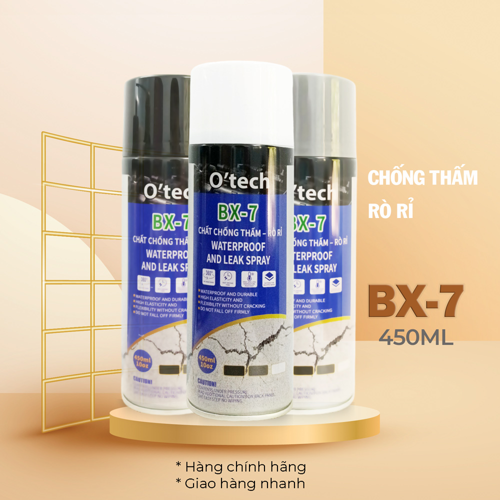 Bình xịt O'tech BX-7 Chất chống thấm - rò rỉ (450ml) Waterproof & Leak Spray