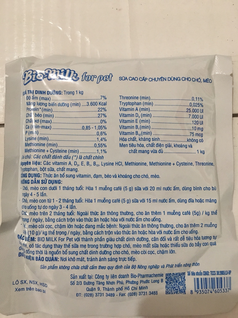 Sữa cho chó mèo - BIO MILK FOR PET (100g)