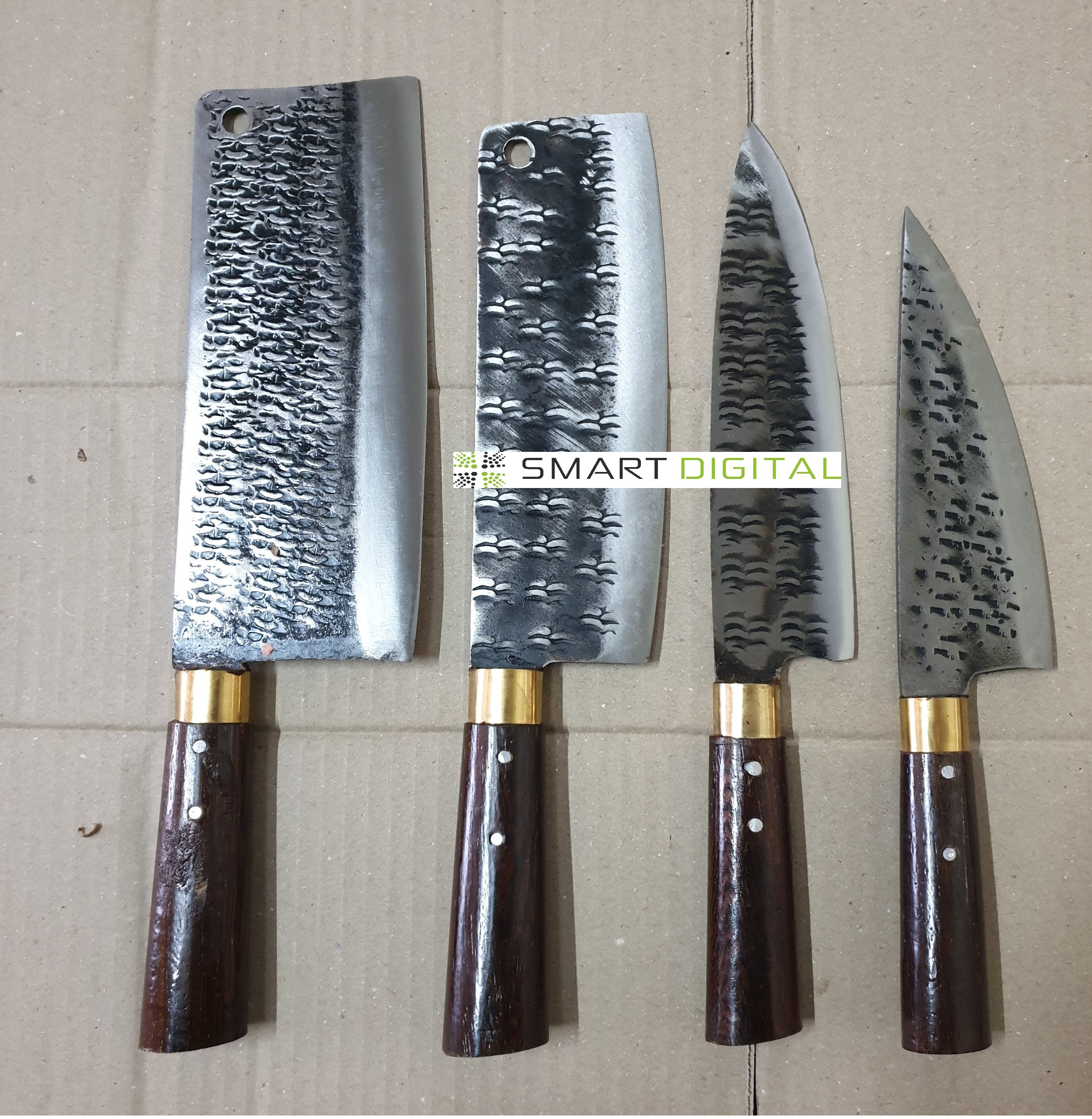 Bộ dao 4 món vân kiểu thép nhíp