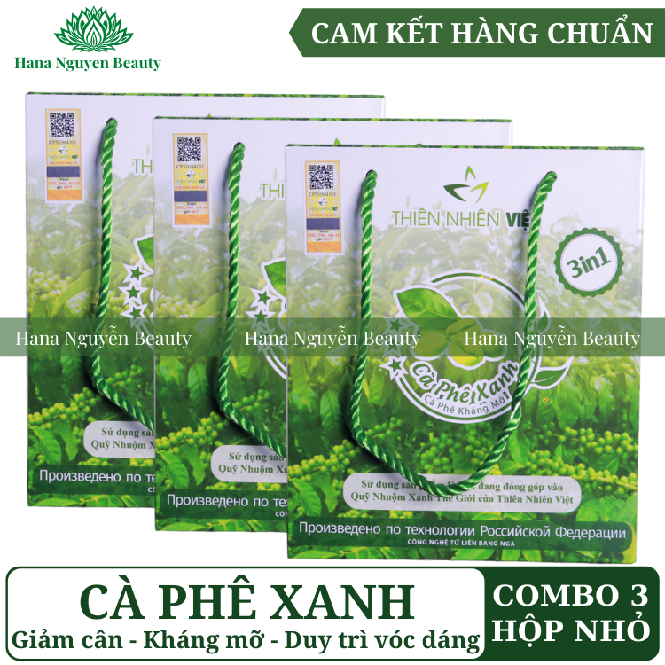 Combo 6 hộp cà phê xanh nhỏ 10 gói