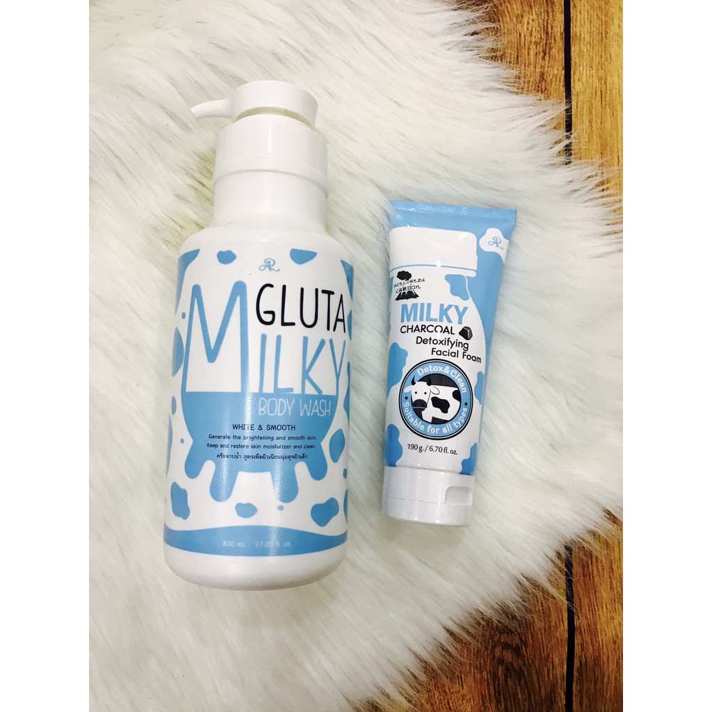 (HCM) Bộ sữa tắm bò Gluta Milky Thái Lan