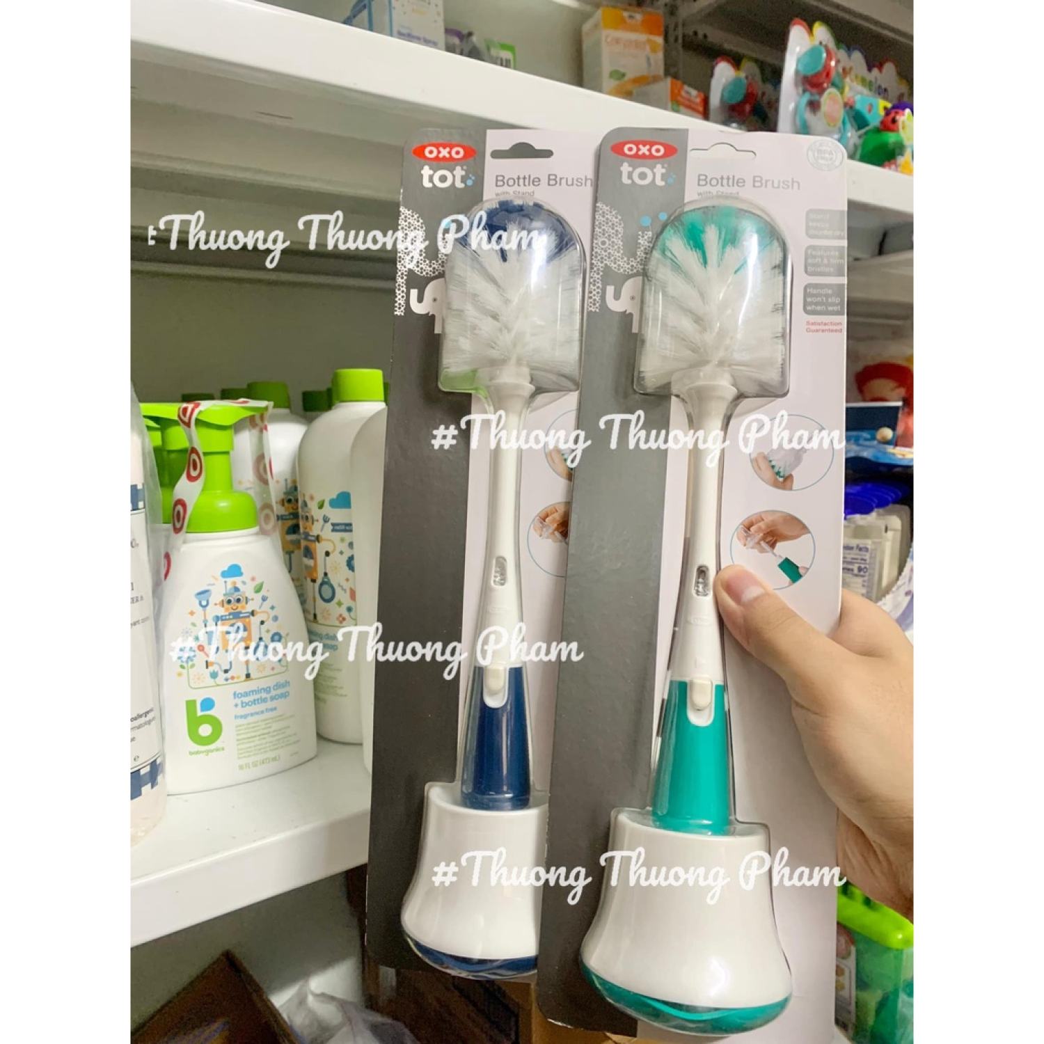 [ Hàng Mỹ ] Cọ rửa bình sữa, núm ti OXO TOT Bottle Brush