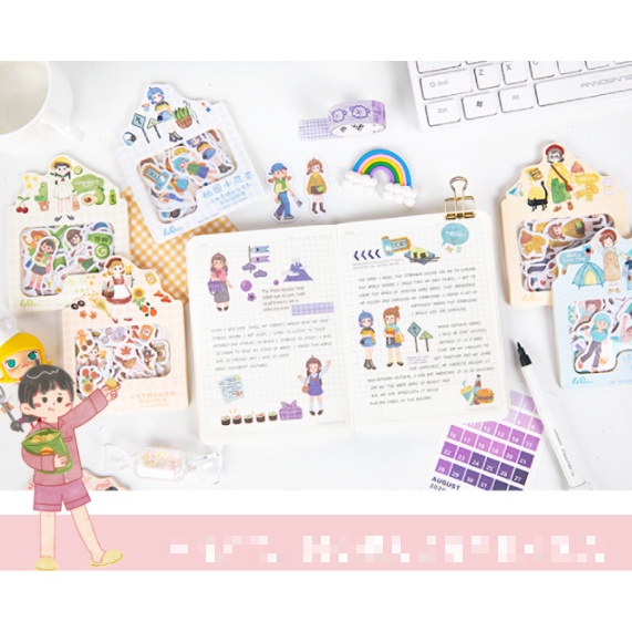 [Hàng mới về] Set Sticker Cô Gái nhiều mẫu mã Công việc