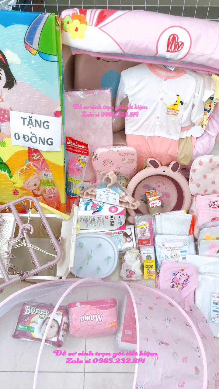 Đồ sơ sinh trọn gói đầy đủ cho mẹ và bé, đồ sơ sinh bé trai, bé gái