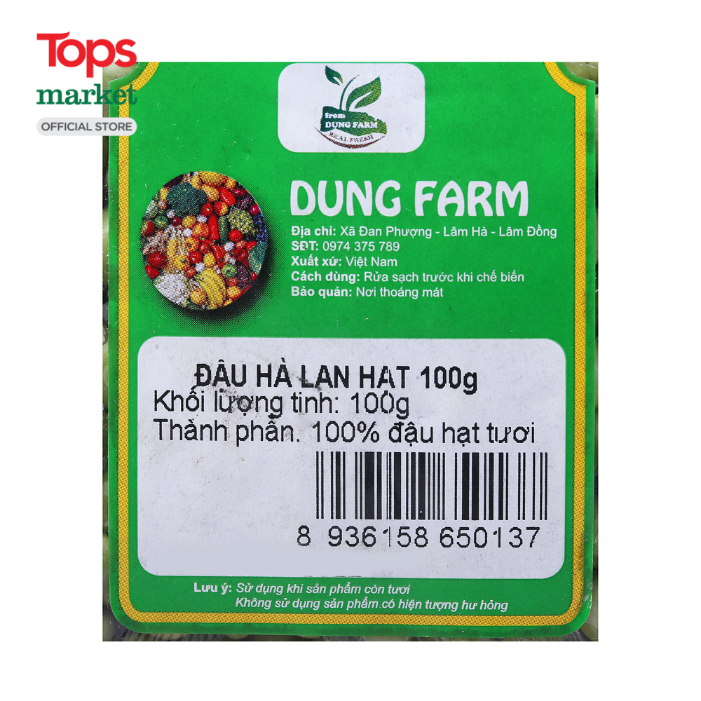 Đậu Hà Lan Hạt 100G - Siêu Thị Tops Market