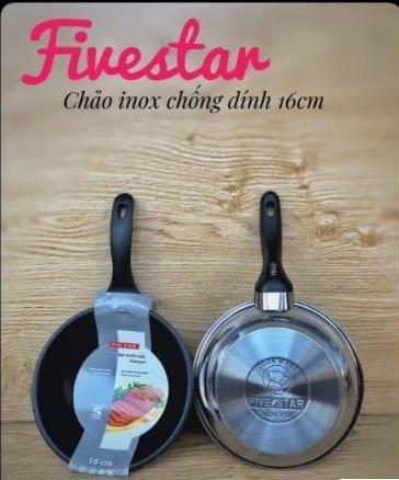 CHẢO FIVESTAR INOX CHỐNG DÍNH CAO CẤP 16CM (SỬ DỤNG ĐƯỢC TRÊN BẾP TỪ)