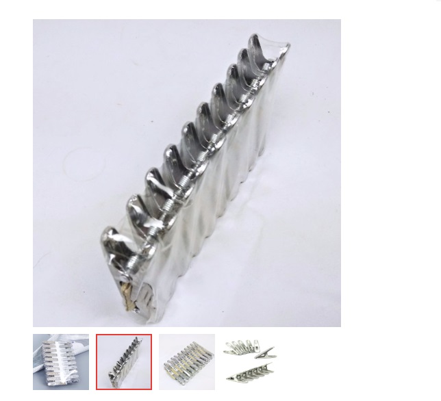 Vỉ 20 kẹp quần áo inox cao cấp