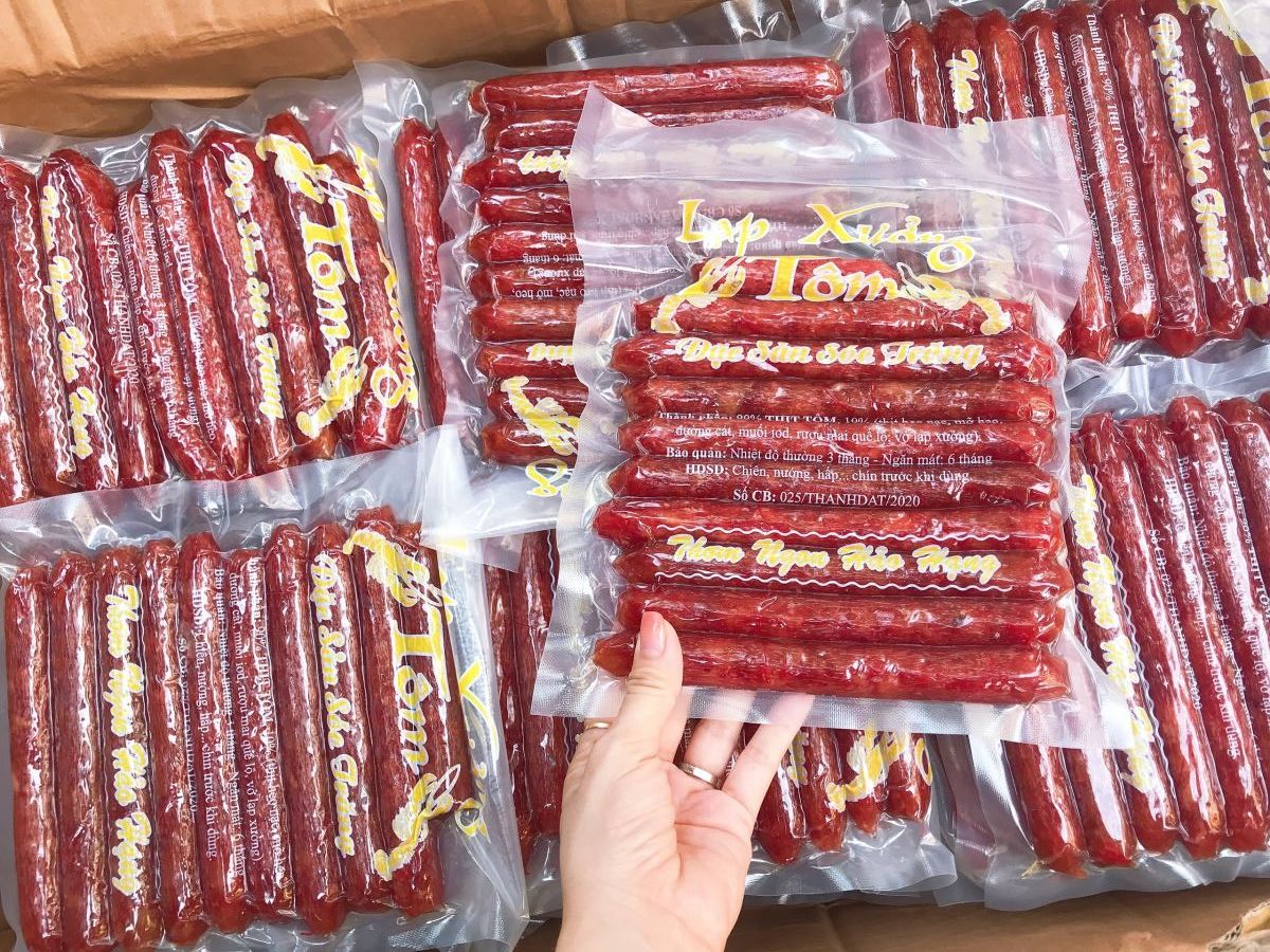 0.5kg lạp xưởng tôm loại ngon
