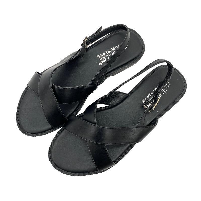 Gìay sandal SIZE 35-43 đế bằng thời trang VIETLAVANI mã SRLCS12 mũi hở quai ngang kiểu dáng thanh lịch hàng chuẩn