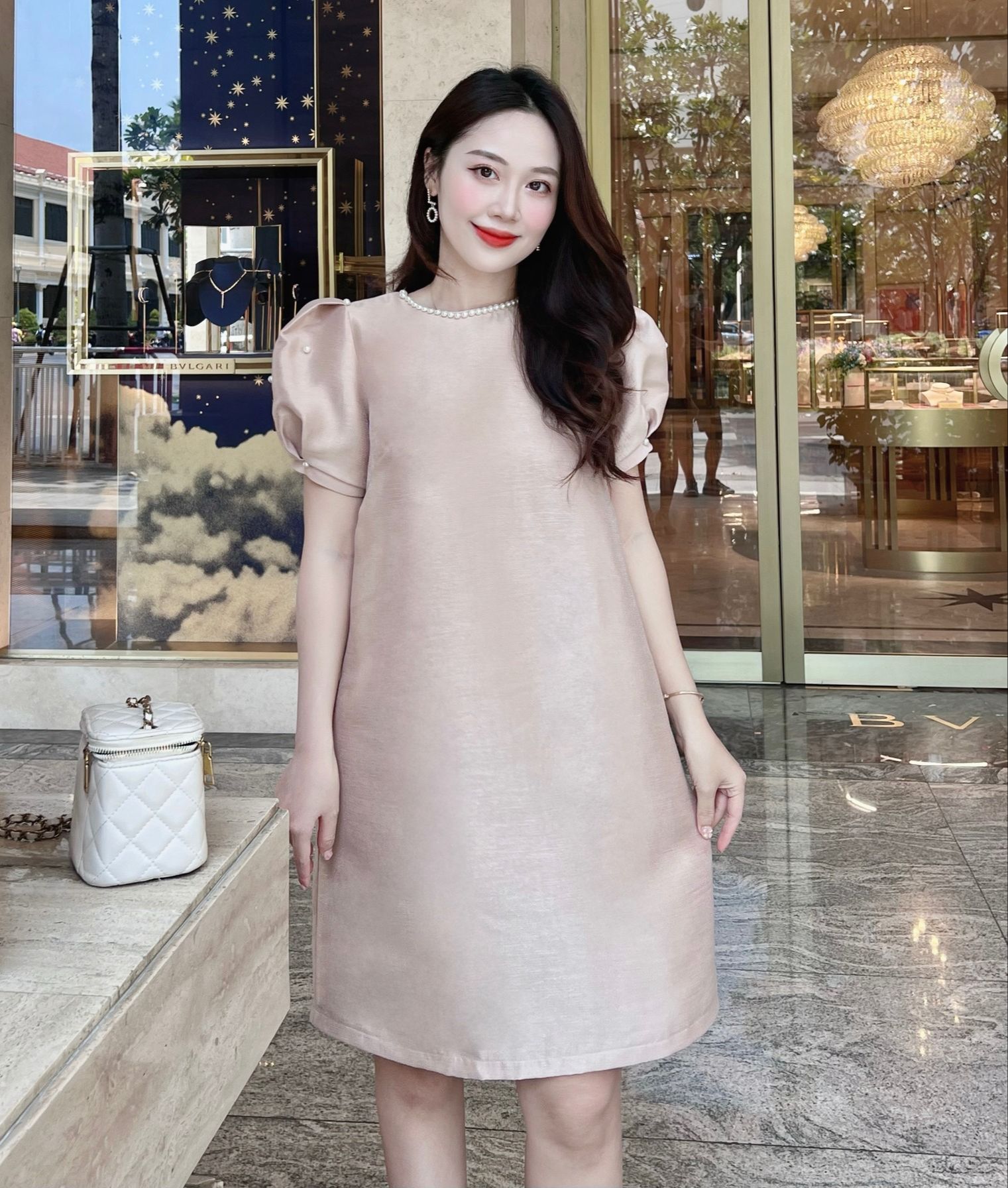 Rập - đầm kim hỷ hồng dâu 2023 - fs