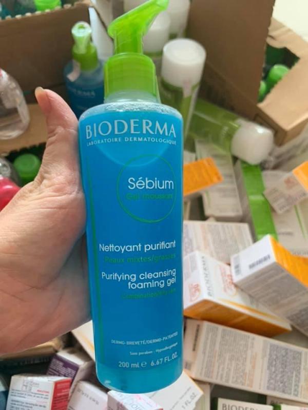 Sữa rửa mặt Bioderma Sébium Gel Moussant  dành cho da nhờn dầu và mụn 200ml nhập khẩu