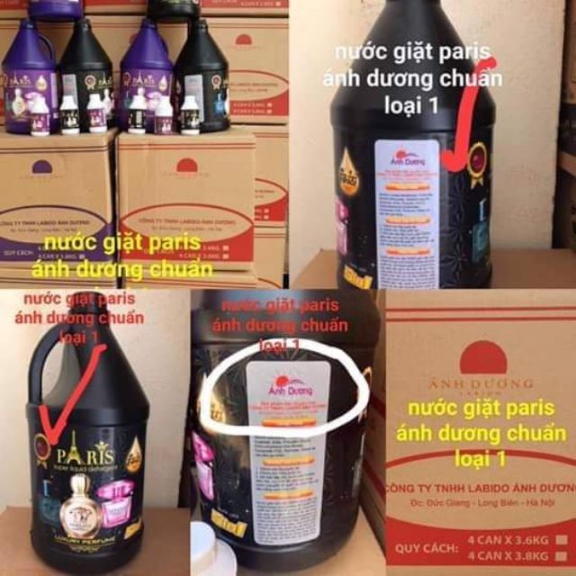 Nước giặt Paris Ánh Dương 3.6 lít