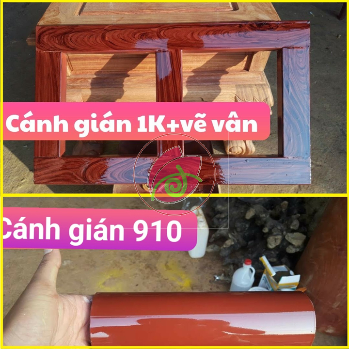 Sơn sắt mạ kẽm màu cánh gián 910 - 1k dolphin hoặc yes lon 400g, 800g