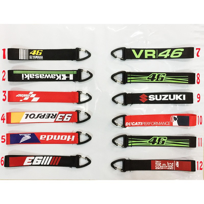 [HCM]Móc khóa dây Strap dây vải chữ OFF-WHITE-đỏ