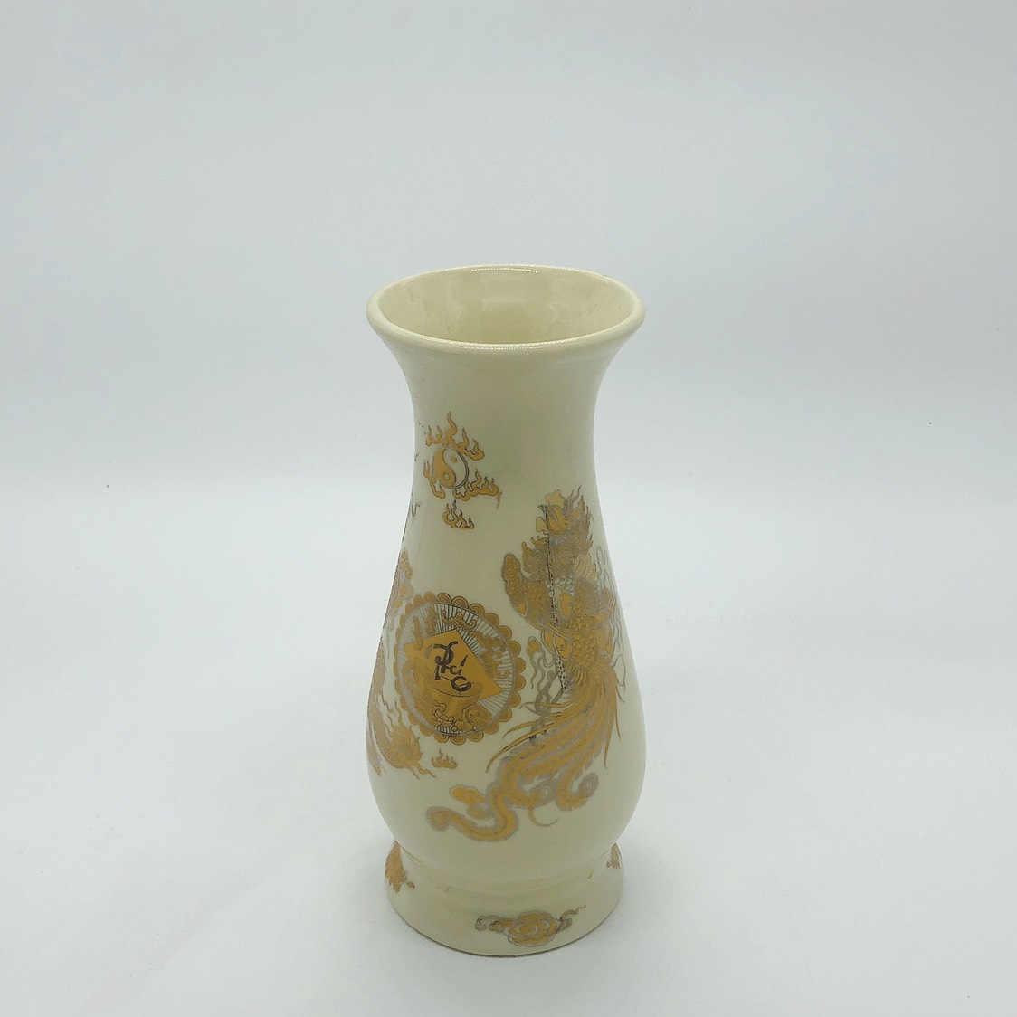 Golden Enamel Altar Flower Vase - Bat Trang Porcelain Market