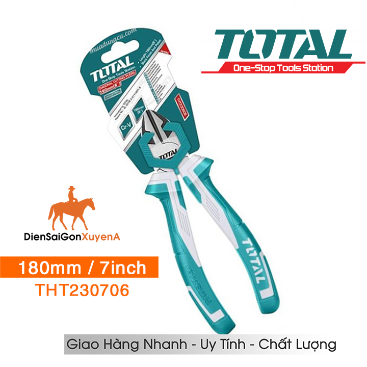 Kìm Kềm Cắt 7inch 180mm TOTAL THT230706 Cao Cấp - Điện Sài Gòn Xuyên Á