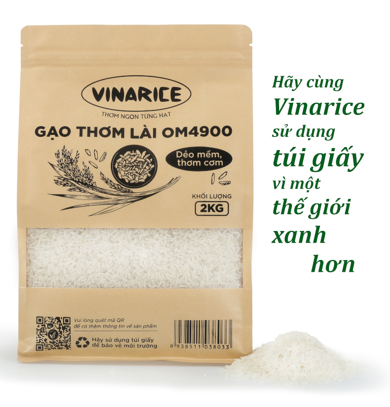 [HCM]Gạo Thơm Lài OM4900 2KG - Dẻo mềm thơm ngon cơm