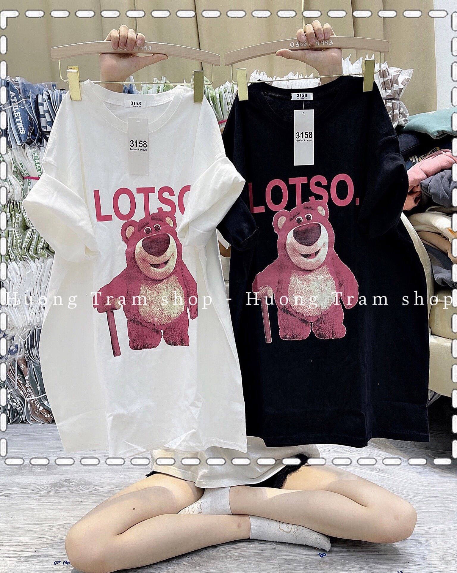 Áo Thun 3158 Form Rộng Gấu Lotso