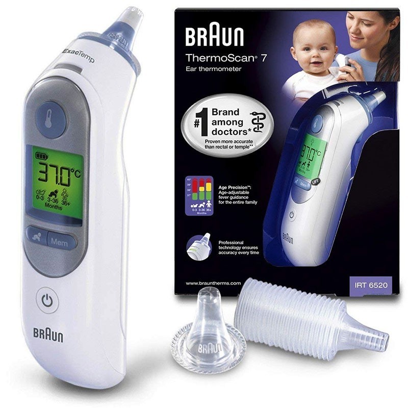 Giá bán Nhiệt kế điện tử đo tai Braun IRT6520 - An toàn cho bé