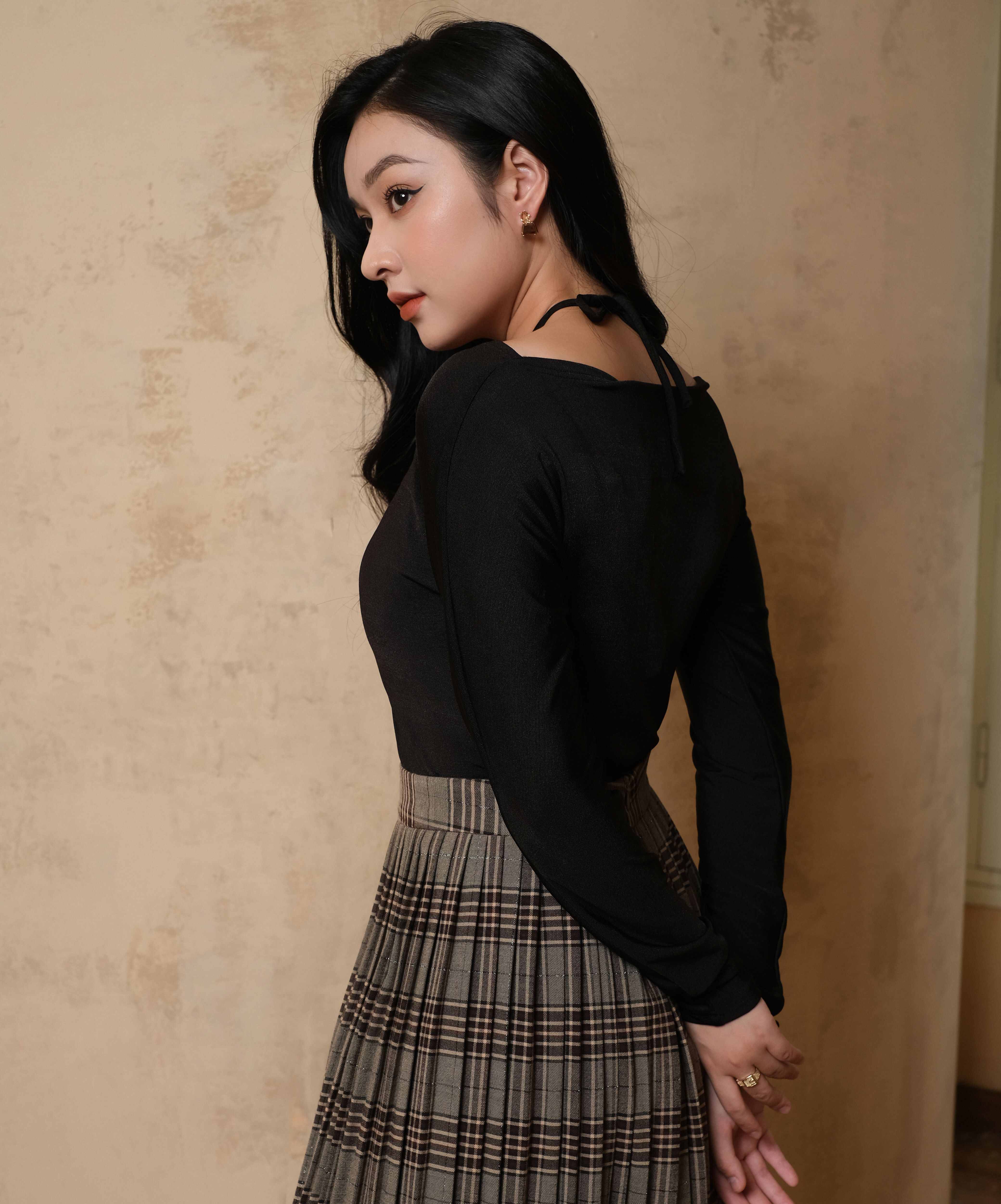 Maiimer - Áo thun tăm buộc dây freesize Emily