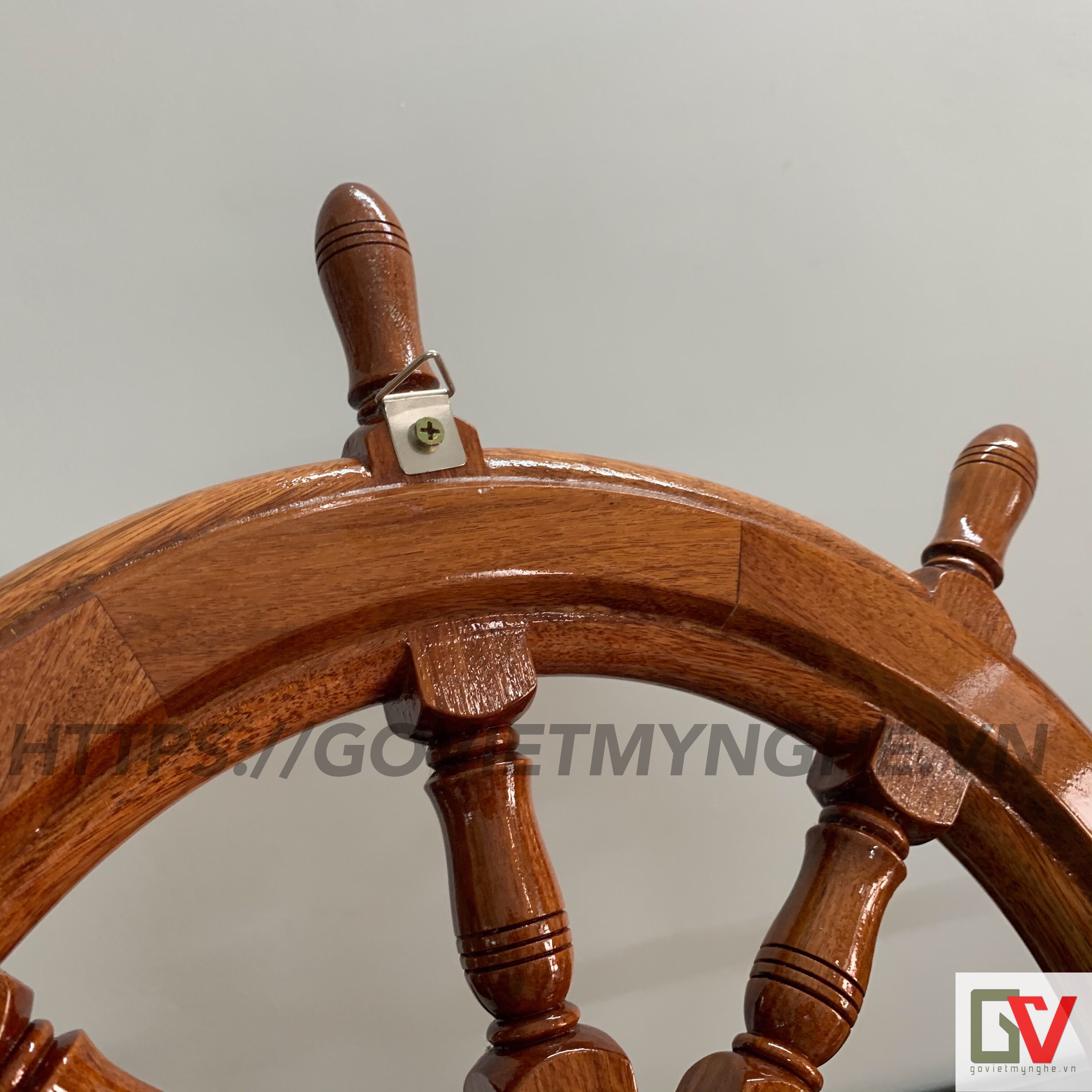 Vô Lăng Tàu Gỗ Trang Trí Ø60cm (Không Đồng Hồ)