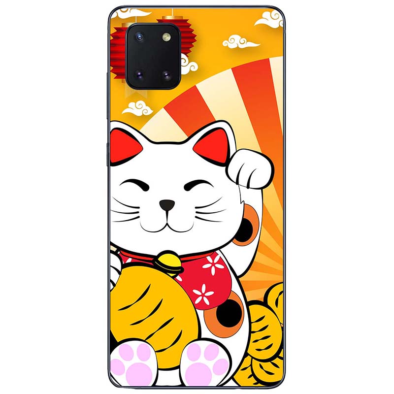 Ốp lưng dành cho Samsung Galaxy Note 10, Note 10 Plus, Note 10 Lite, Note 20, Note 20 Ultra mẫu Mèo thần tài hoàng kim