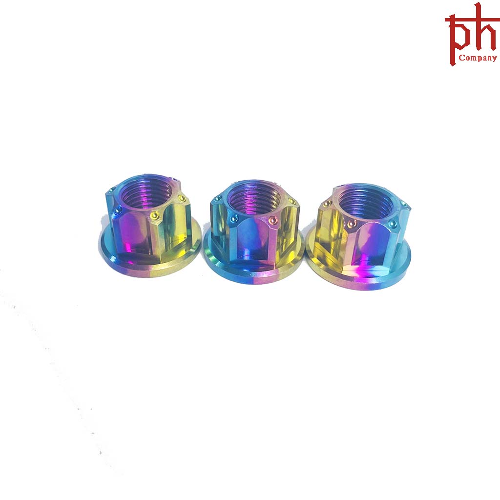 Tán 12li hở màu cầu vồng titan gr5 bắt cốt gấp cốt phuộc nhiều dòng xe-phs