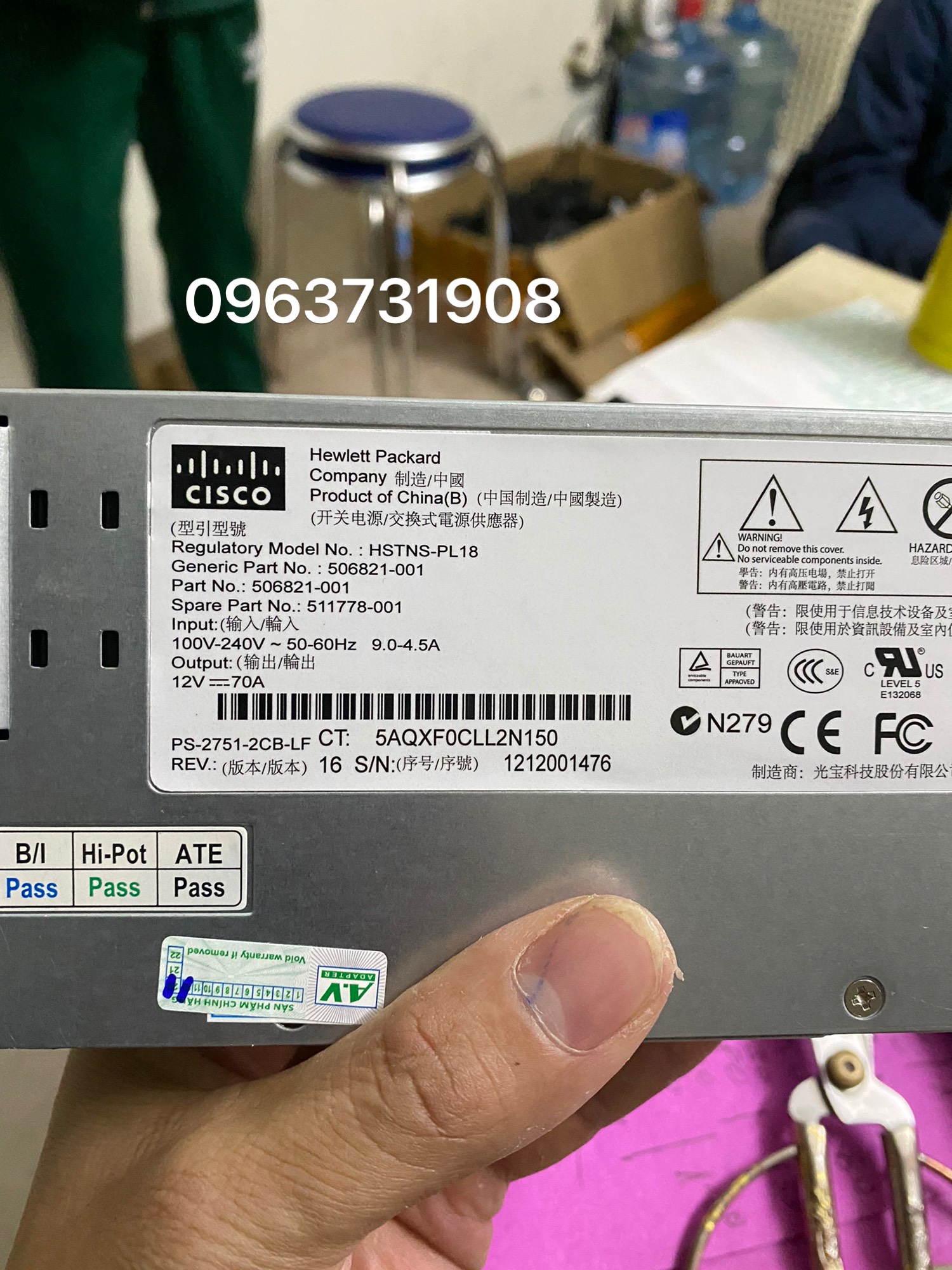 Nguồn tổng 12V 70A cho camera,led